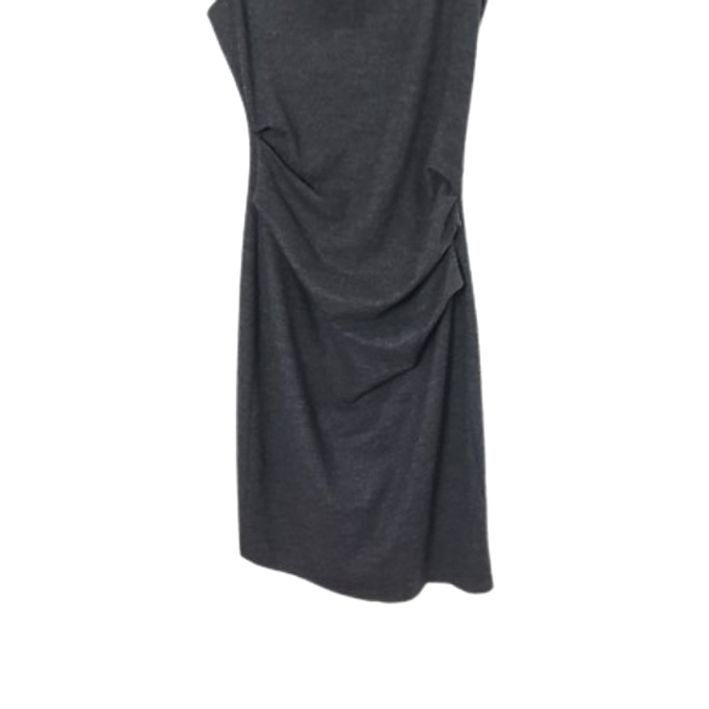 HELMUT LANG Sonar Grey Asymmetrical 100% Wool Sleeveless Dress Women's Size XS - Picture 7 of 16